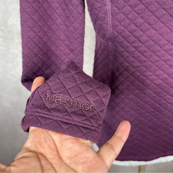 Marmot Annie Quilted Funnel Neck Sweatshirt Pullover In Purple Size S - Picture 4 of 8